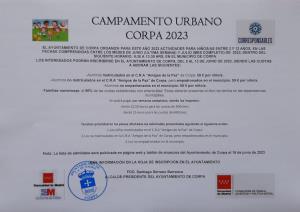 CAMPAMENTO URBANO CORPA 2023 MESES JUNIO Y JULIO 2023