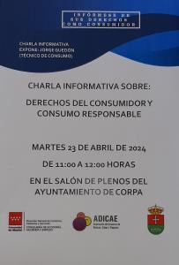 CHARLA INFORMATIVA: DERECHOS CONSUMIDOR Y CONSUMO RESONSABLE